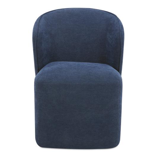 Larson Rolling Dining Chair Navy Blue by Moes Home