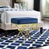 Ballard Performance Velvet Bench In Gold Navy by Modway Furniture