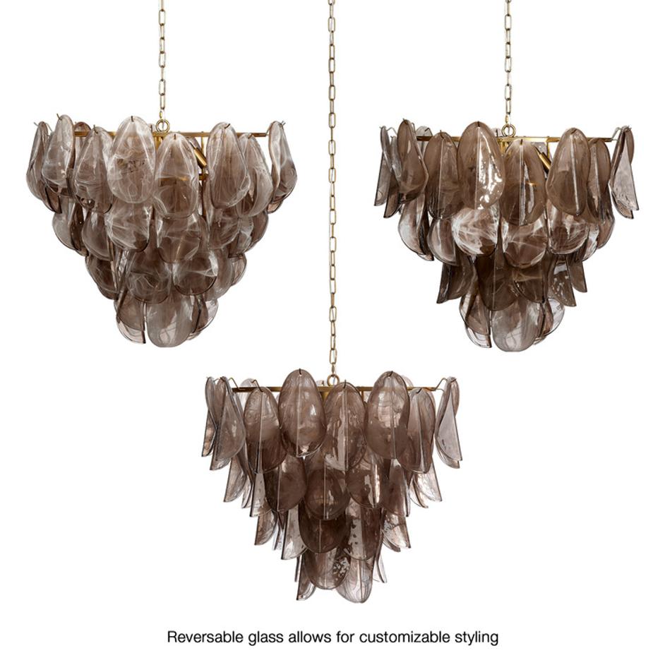 Magnolia 10-Light Quartz Glass Chandelier by Jamie Young
