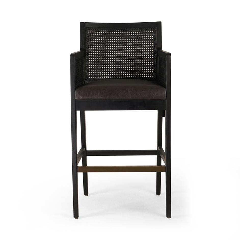 Antonia Stool In Sonoma Black In Bar by FOUR HANDS