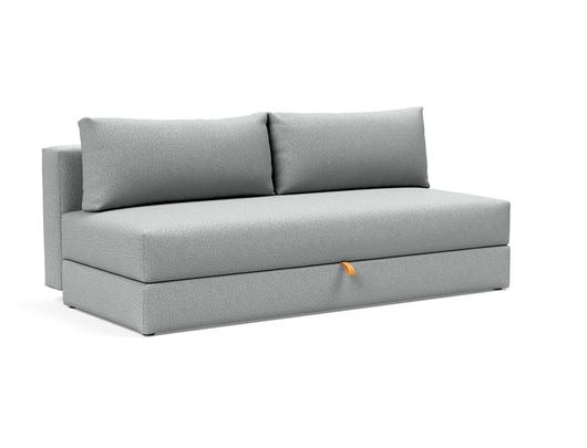 OSVALD FULL SOFABED in MELANGE GREY FABRIC WITH Black steel LEGS 538 by INNOVATION USA