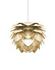 Silvia Mini Hardwired Pendant in Brass Foil Finish with White Cord by UMAGE