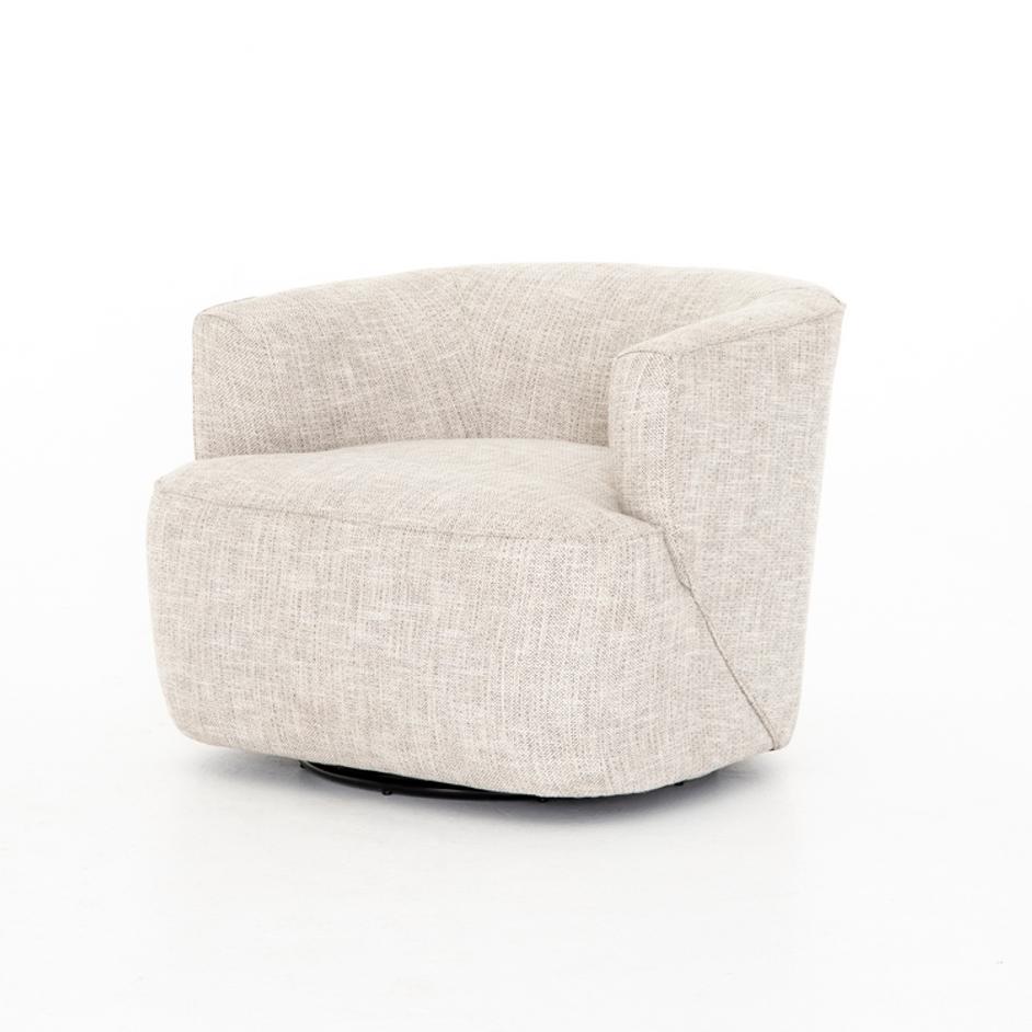 Mila Swivel Chair In Brazos Dove by FOUR HANDS