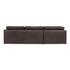 Thurlow 3 Piece Left Modular Sectional Espresso Brown Leather by Moes Home