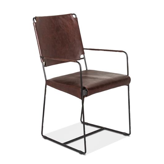 New York Arm Chair Chocolate Leather by Home Trends & Design