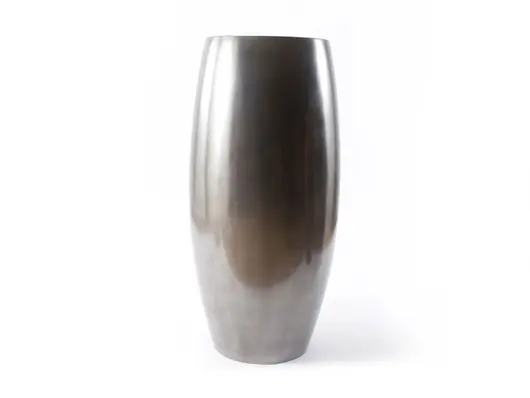 Elonga Planter, Polished Aluminum, LG by PHILLIPS COLLECTION