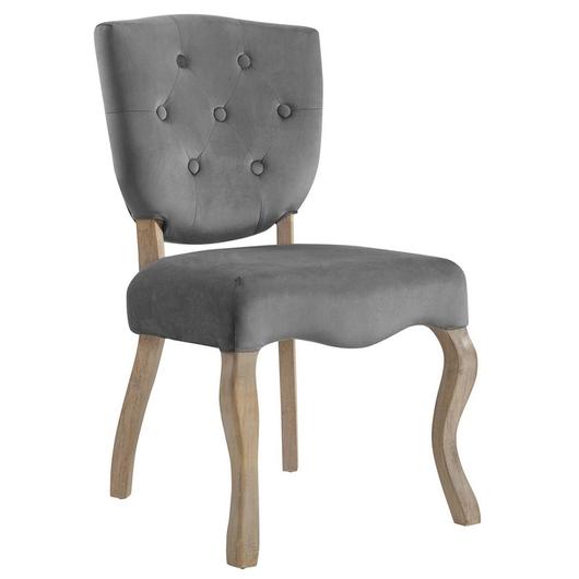 Union Vintage French Performance Velvet Dining Side Chair In Gray by Modway Furniture
