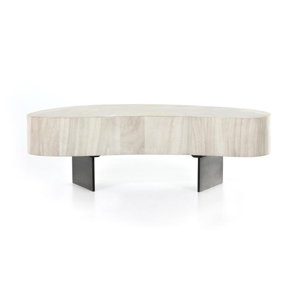 Avett Coffee Table Tall Piece In Bleached by FOUR HANDS