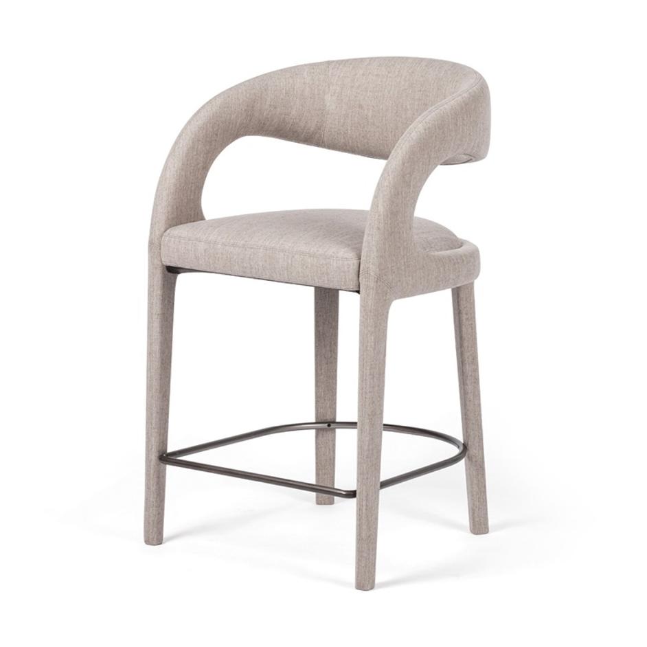 Hawkins Bar + Counter Stool - Savile Flannel by Four Hands
