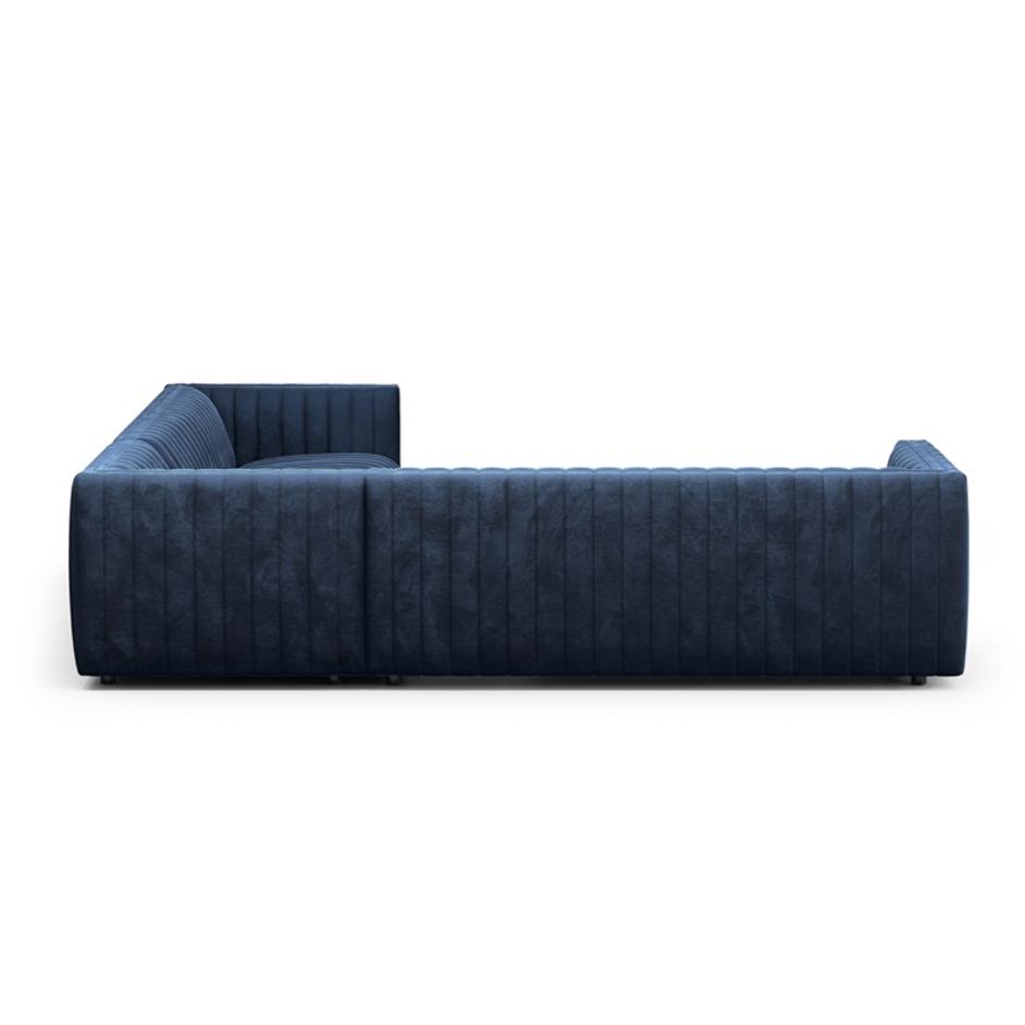 Augustine 3 Pc Sec Sofa In 105 In Navy by FOUR HANDS