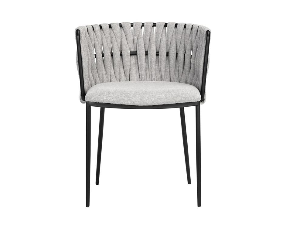Sarai Dining Armchair - Belfast Heather Grey by Sunpan