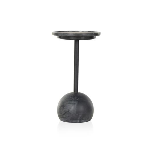 Viola Accent Table In Black Marble by FOUR HANDS