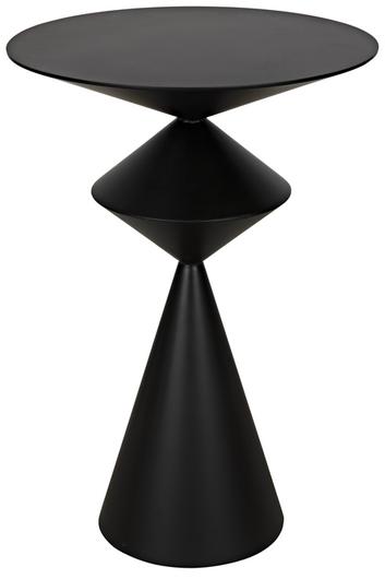 Zasa Side Table, Black Steel by Noir Furniture