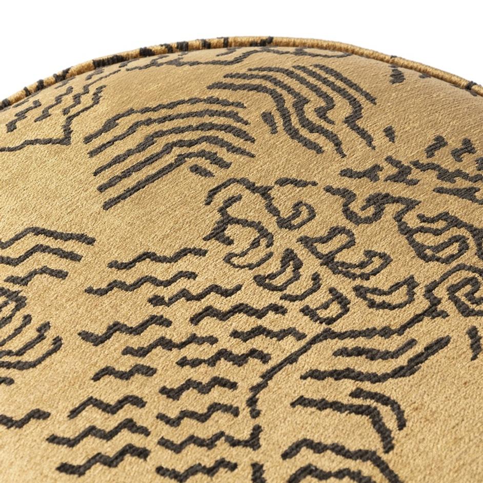 Sinclair Round Ottoman - Balkan Ochre by Four Hands