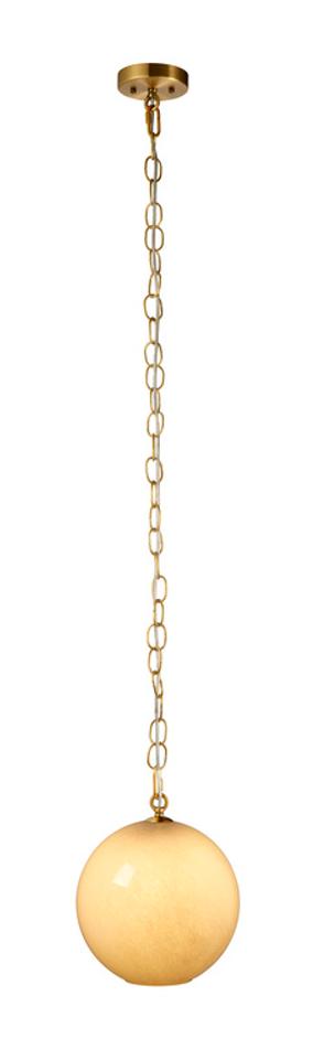 Camber 1-Light Blown Glass Pendant, Taupe by Jamie Young