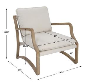 Melora Solid Oak Accent Chair by Uttermost