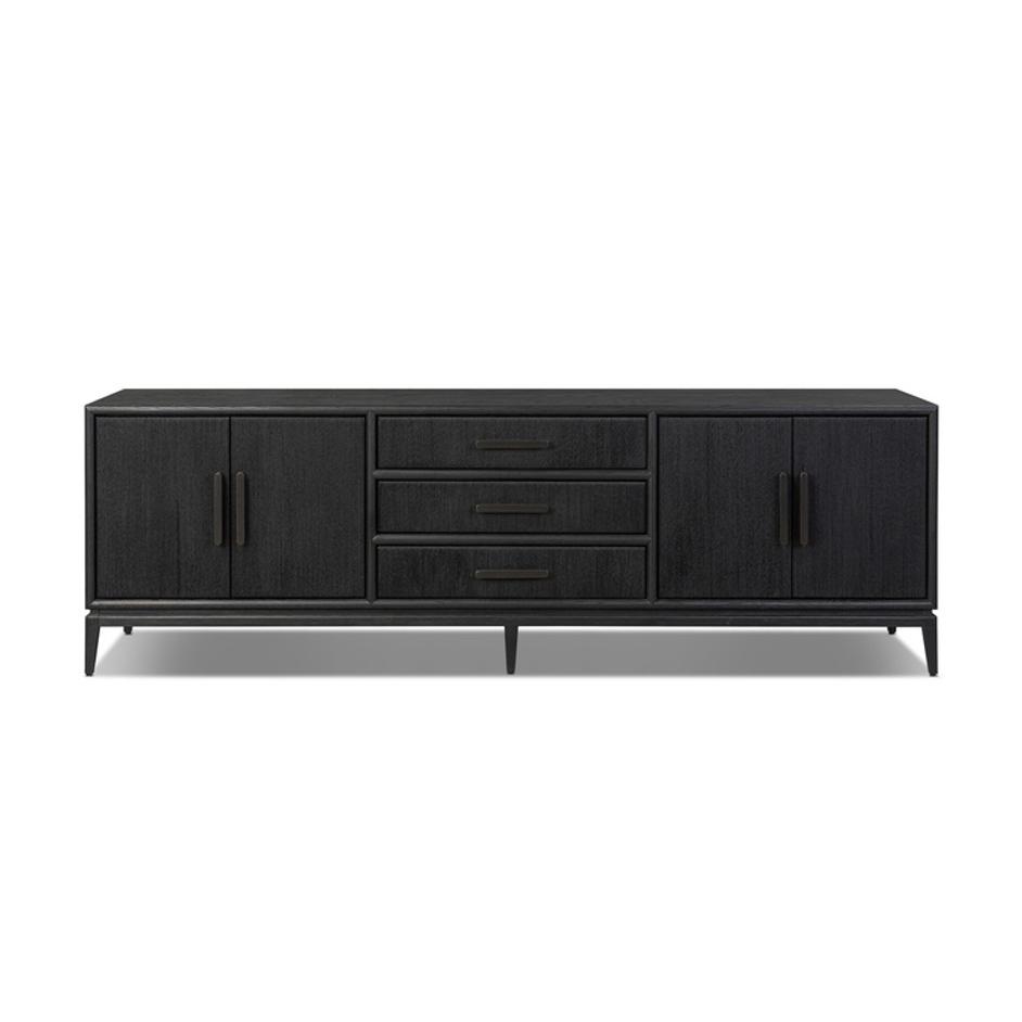 Rosenell Media Console - Black Paper Cord by Four Hands