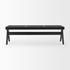 Arvin 59.1L x 17.7W x 18.1H Black Wooden Bench by Mercana