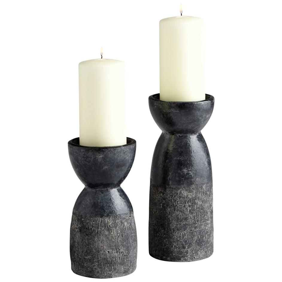 Lg Escalante Candleholder in Black by Cyan Design