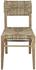 Faley Teak Chair with Rush Seagrass Weave and Clear Flat Finish by Noir Furniture