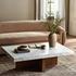 Bellamy Rectangular Coffee Table In White Carrera Marble by Four Hands