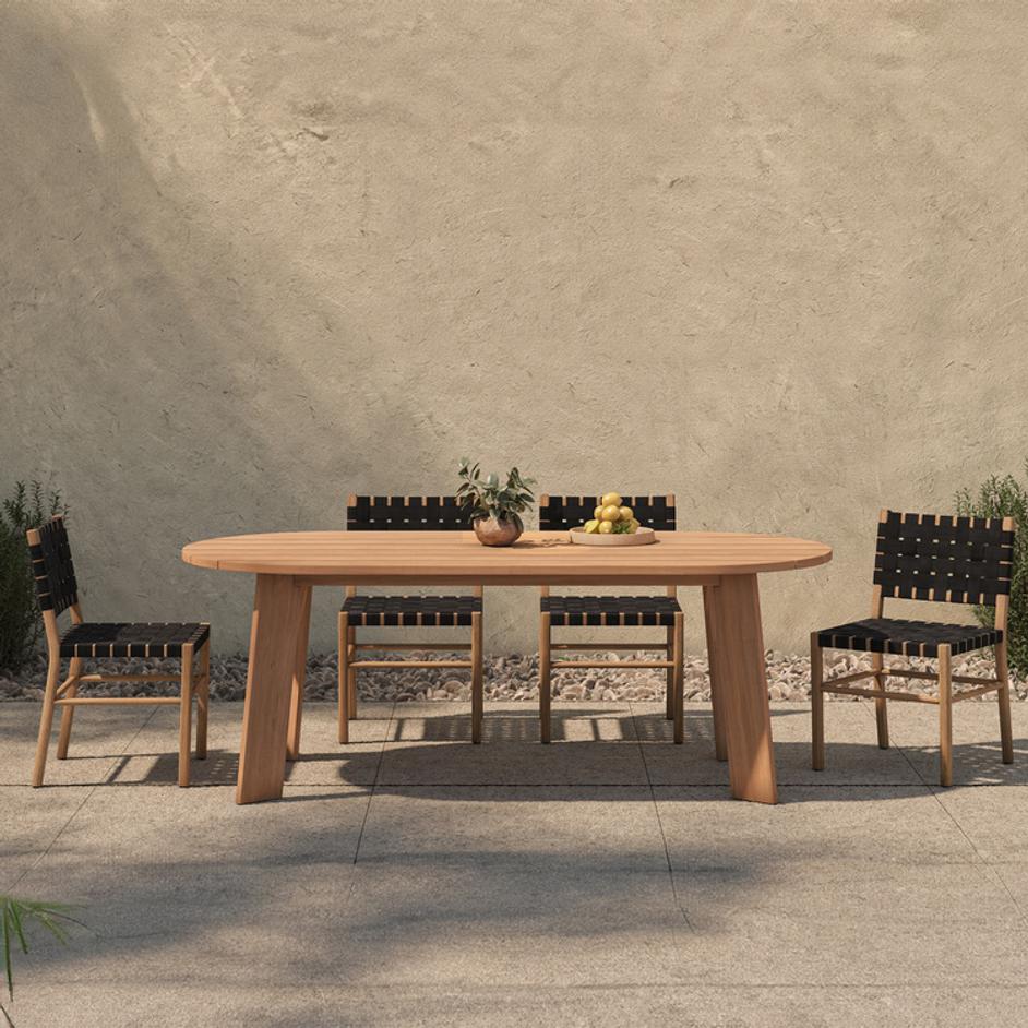Delta Oval Outdoor Dining Table Natural by Moes Home