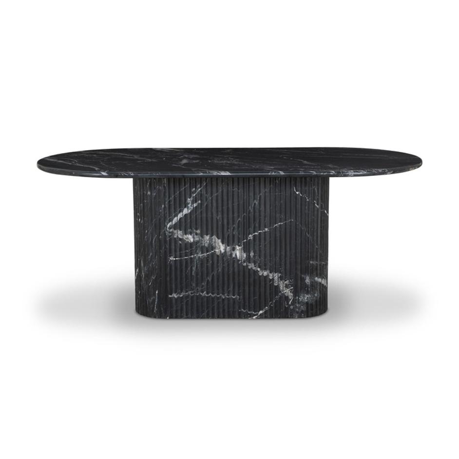 Oranda Dining Table - Black Marble by Four Hands