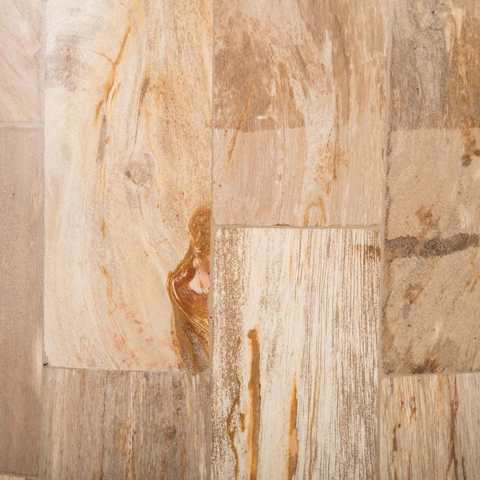 Petrified Laminate Stool, Natural  by PHILLIPS COLLECTION