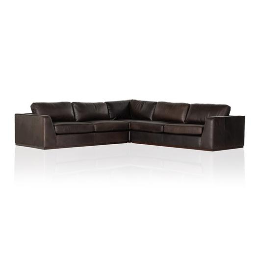 Colt 3pc Sectional In Heirloom Cigar by FOUR HANDS