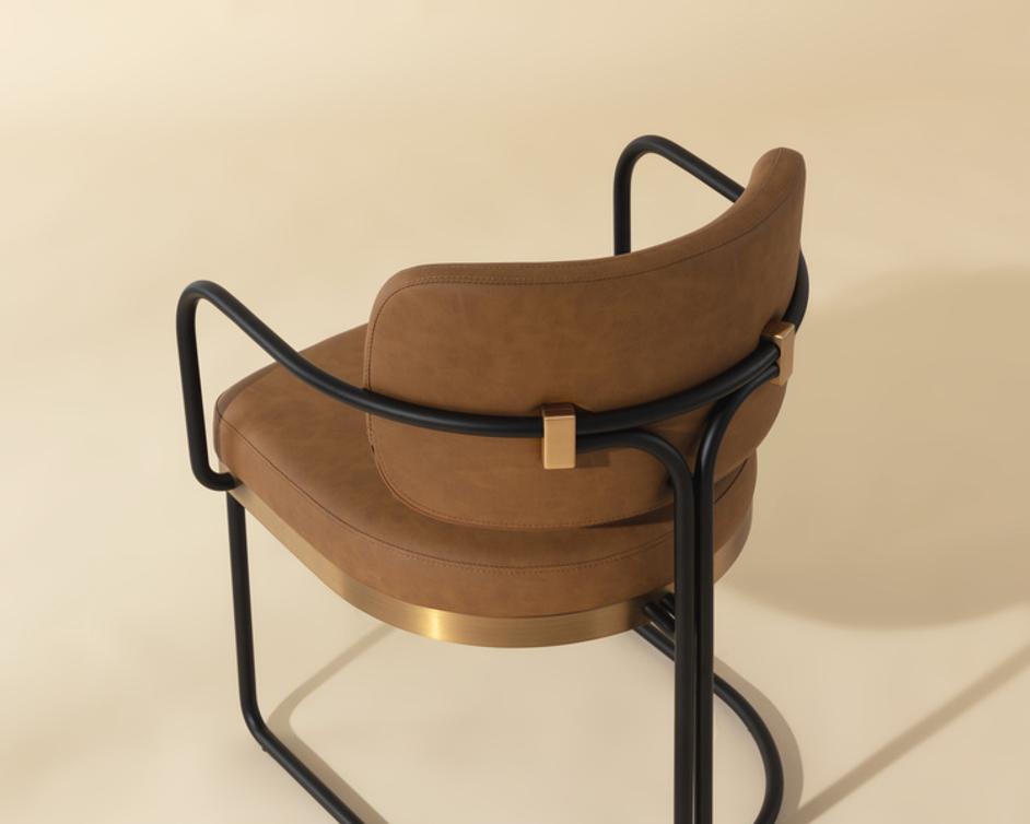 JALEN DINING ARMCHAIR - MILLIKEN COGNAC by Sunpan