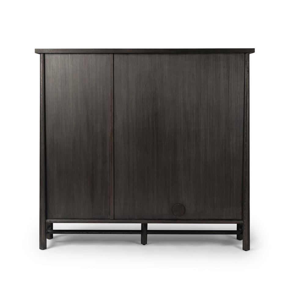 Renaud 3-Door Cabinet - Charcoal Oak Veneer by Four Hands