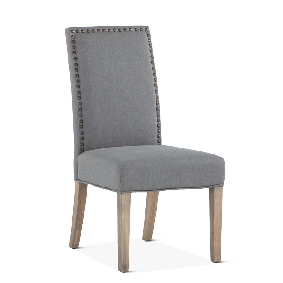 Jones Warm Gray Linen Dining Chair by Home Trends & Design
