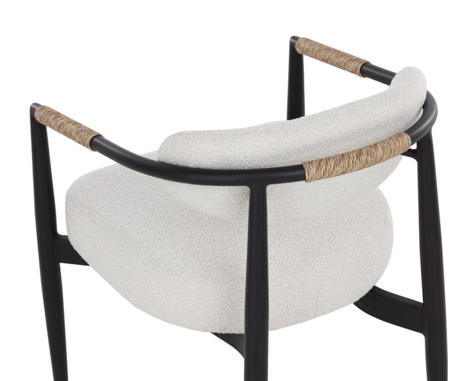 MARITA DINING ARMCHAIR - BLACK - LOUIS CREAM by Sunpan