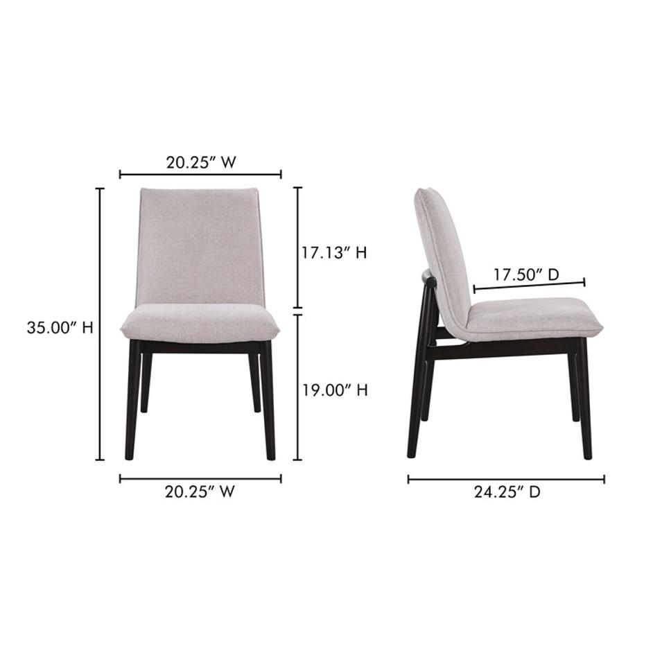 Charlie Dining Chair Beige– Set Of Two by Moes Home