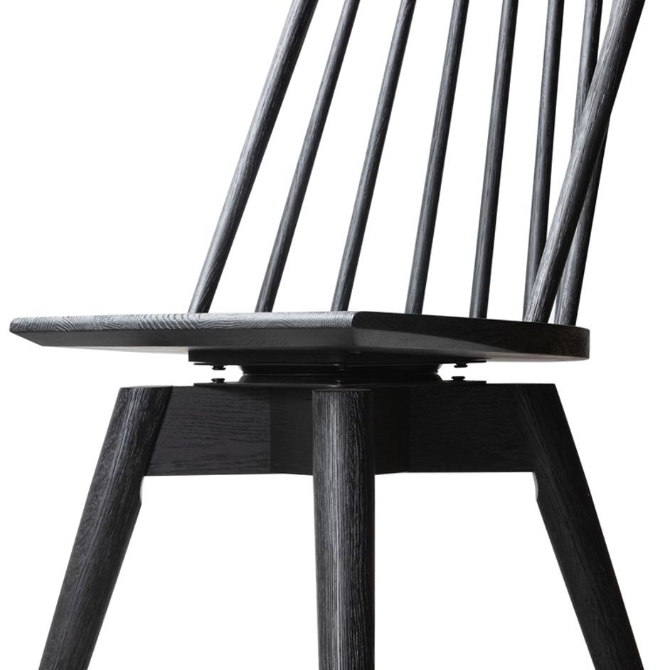 Lewis Swivel Counter Stool in Black Oak by FOUR HANDS