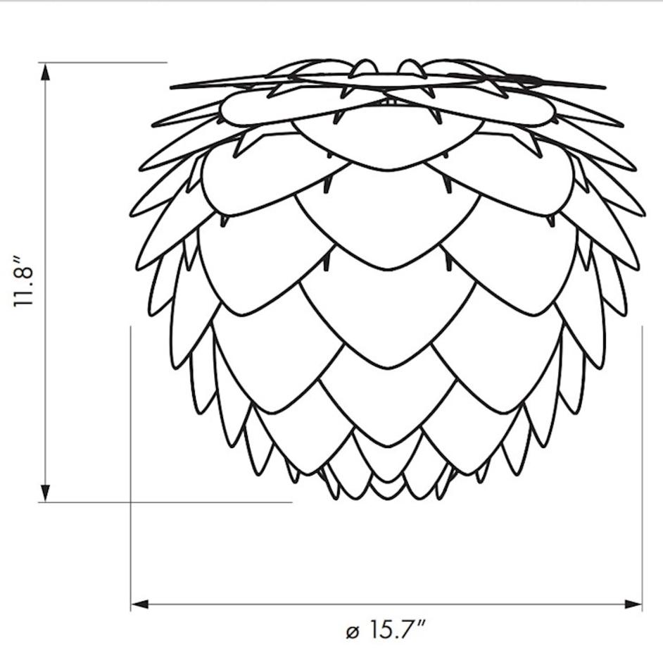 Aluvia Mini Plug-In Pendant in Anthracite with Black Cord by UMAGE