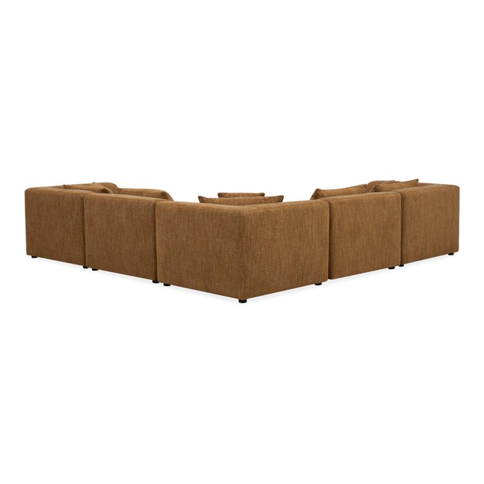 Lowtide Classic L-Shaped Modular Sectional Amber Glow by Moes Home
