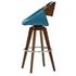 Cyprus Fabric Counter Stool In Santorini Teal/Walnut by New Pacific Direct