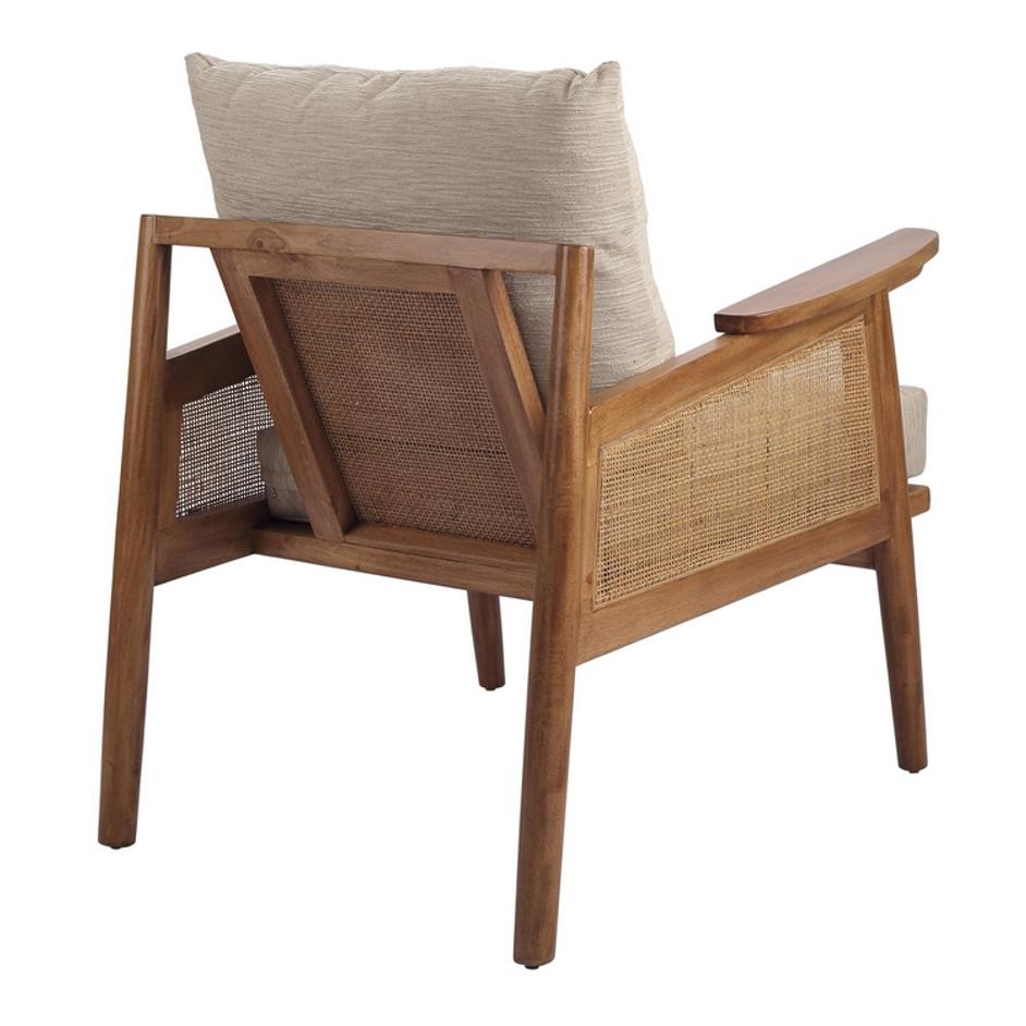 Teramo Rattan Accent Arm Chair In Mid Brown by New Pacific Direct