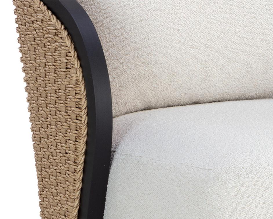 BORA SWIVEL ARMCHAIR - LOUIS CREAM by Sunpan