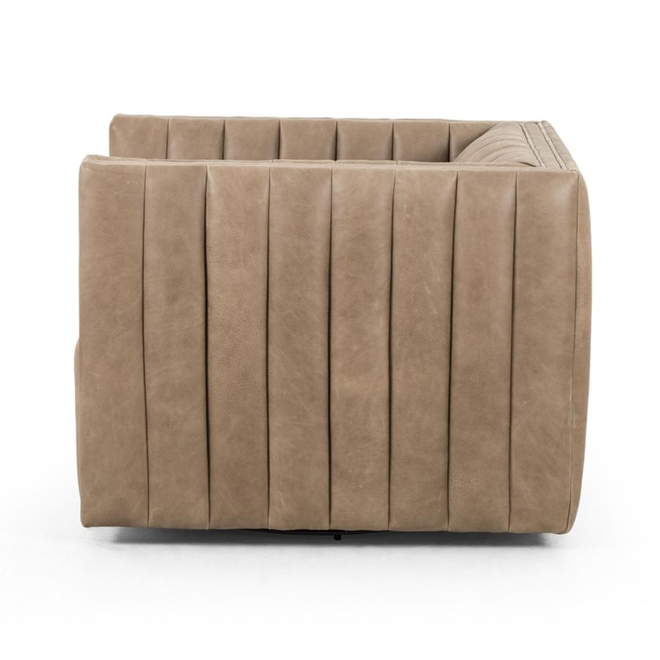 Augustine Swivel Chair In Palermo Drift by FOUR HANDS