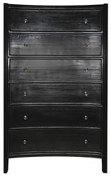 Hampton Tall Boy, Hand Rubbed Black by Noir Furniture