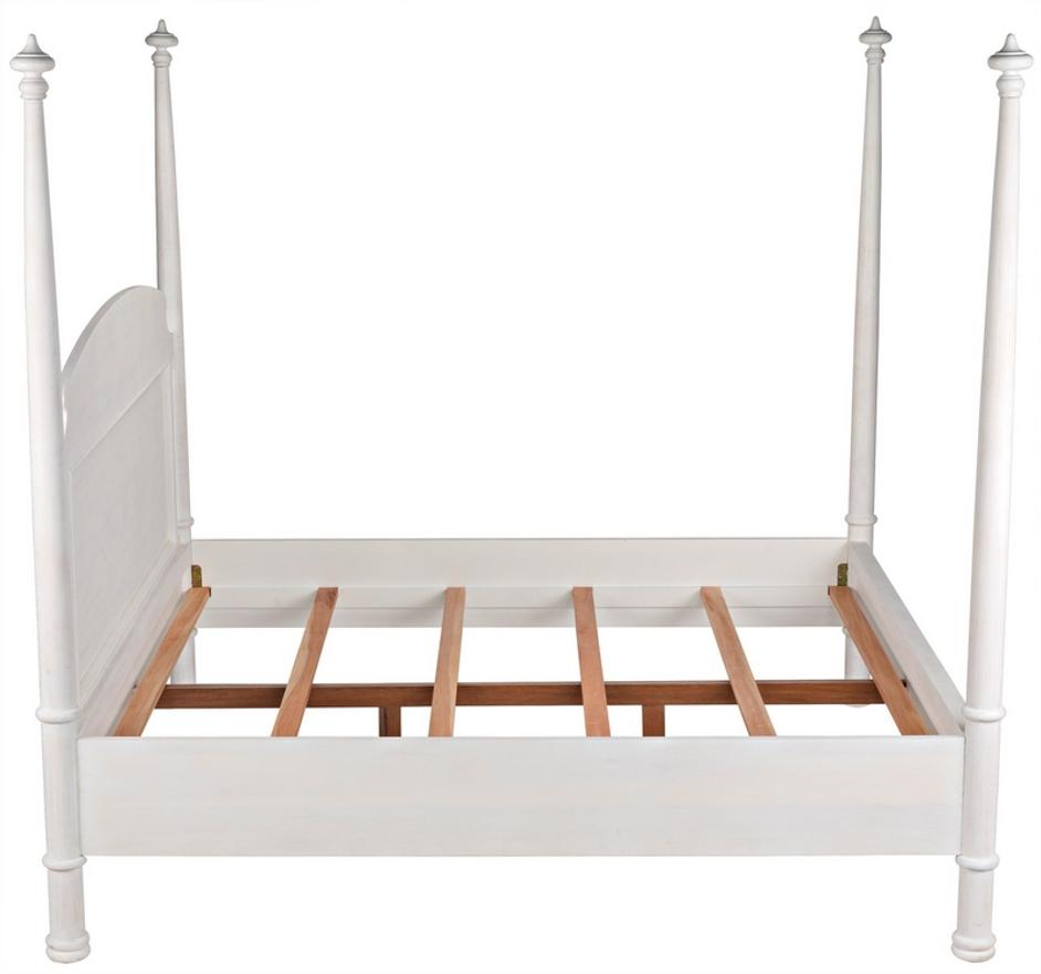 Eastern King New Douglas Mahogany Bed in White Washed Finish by Noir Furniture
