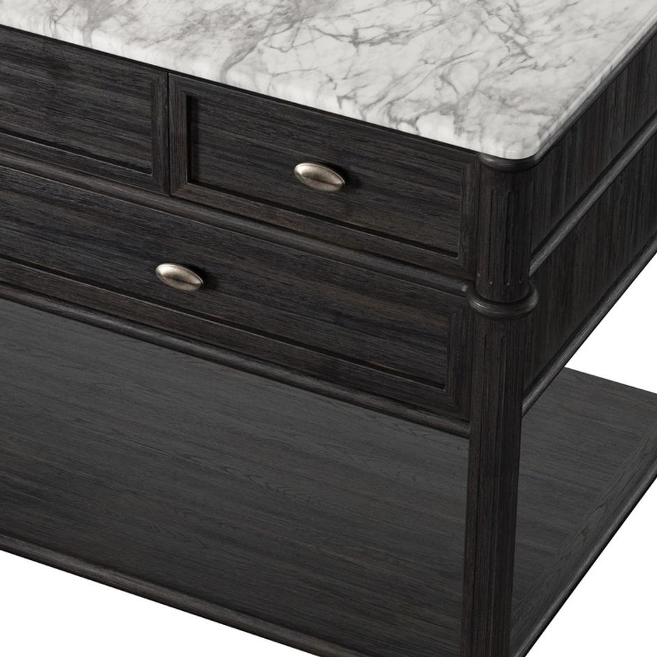 Toulouse Single Wide Vanity - Satin Black Veneer by Four Hands
