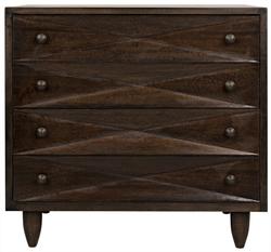 Diamond Chest in Ebony Walnut Finish by Noir Furniture