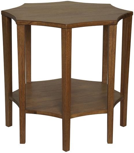 Ariana Dark Walnut Side Table in Walnut and Veneer by Noir Furniture