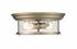 Sonna 2 Light Flush Mount in Heritage Brass Finish by Z-Lite