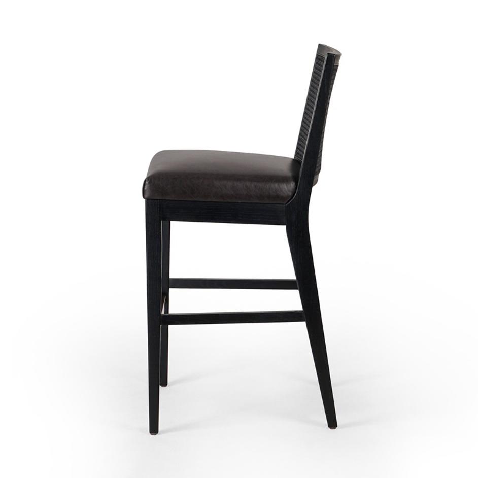 Antonia Cane Armless Bar + Counter Stool - Sonoma Black by Four Hands