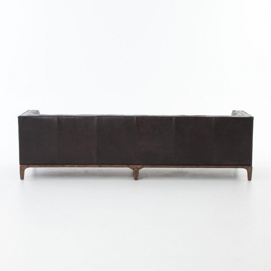 DYLAN LEATHER SOFA-RIDER BLACK by FOUR HANDS