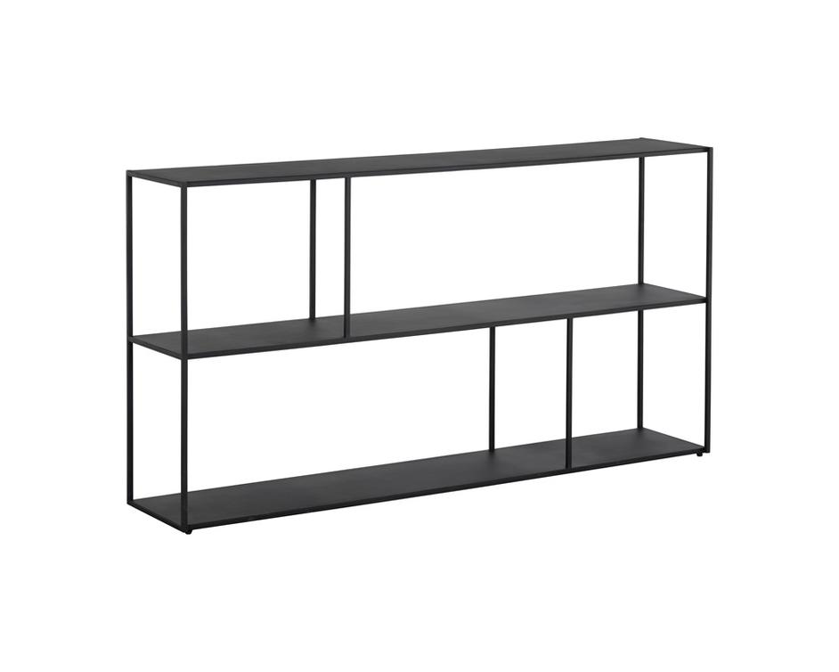Eiffel Low Bookcase - Large - Black by Sunpan